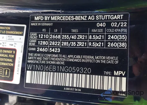 2022 Mercedes-Benz Amg Glc 43 4Matic Coupe z USA, uszkodzony, nr VIN W1N0J6EB1NG059320